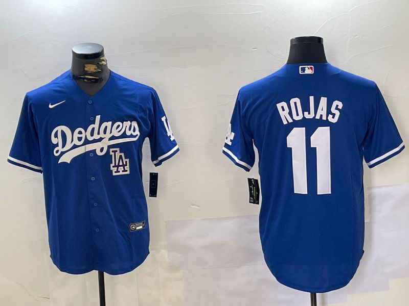 Men Los Angeles Dodgers #11 Rojas Blue Game 2024 Nike MLB Jersey style 5->->MLB Jersey